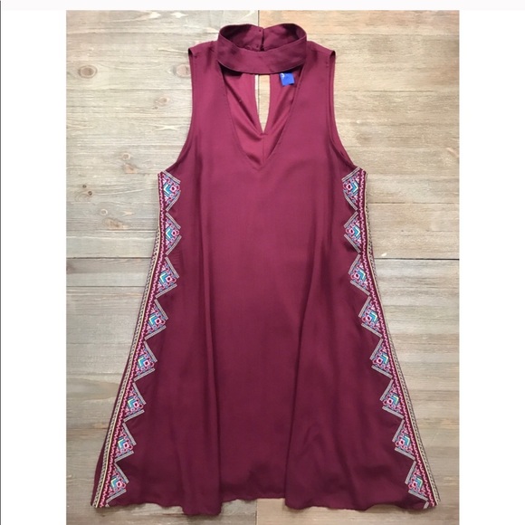 Francesca’s Maroon Boho Dress || S - Picture 1 of 3